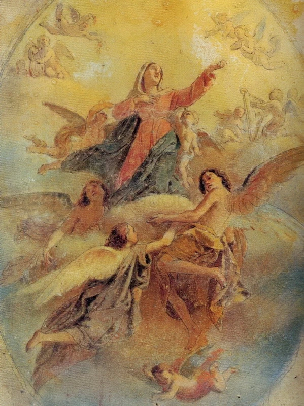 L'Assunta - 1860, olio su cartone cm. 43,5x33,5, Coll. privata
